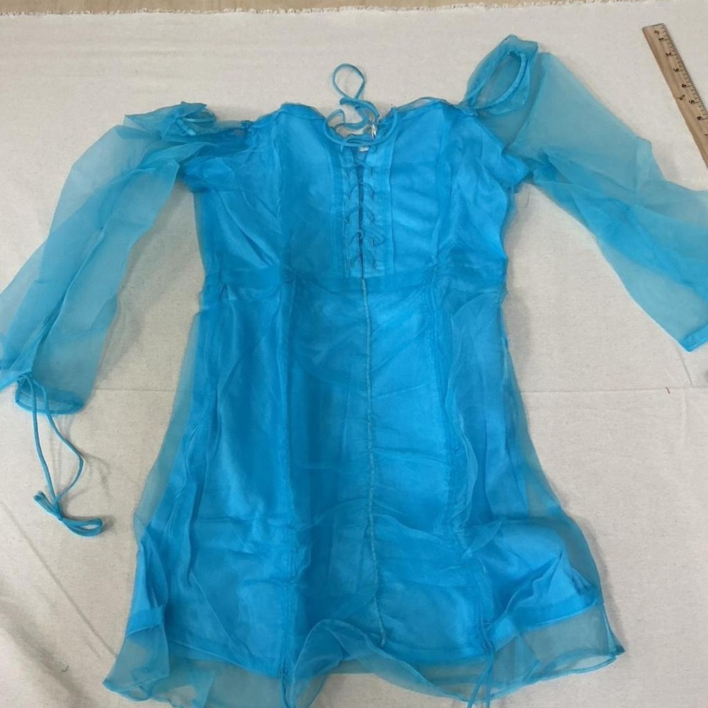 O.VIANCA sheer mesh mini dress